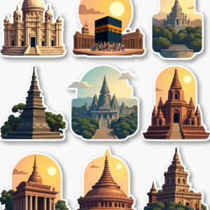 Temples & Holy Sites - Sticker Sheet v27